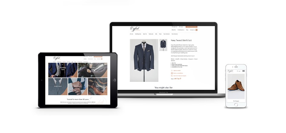 Dyfed Menswear responsive website